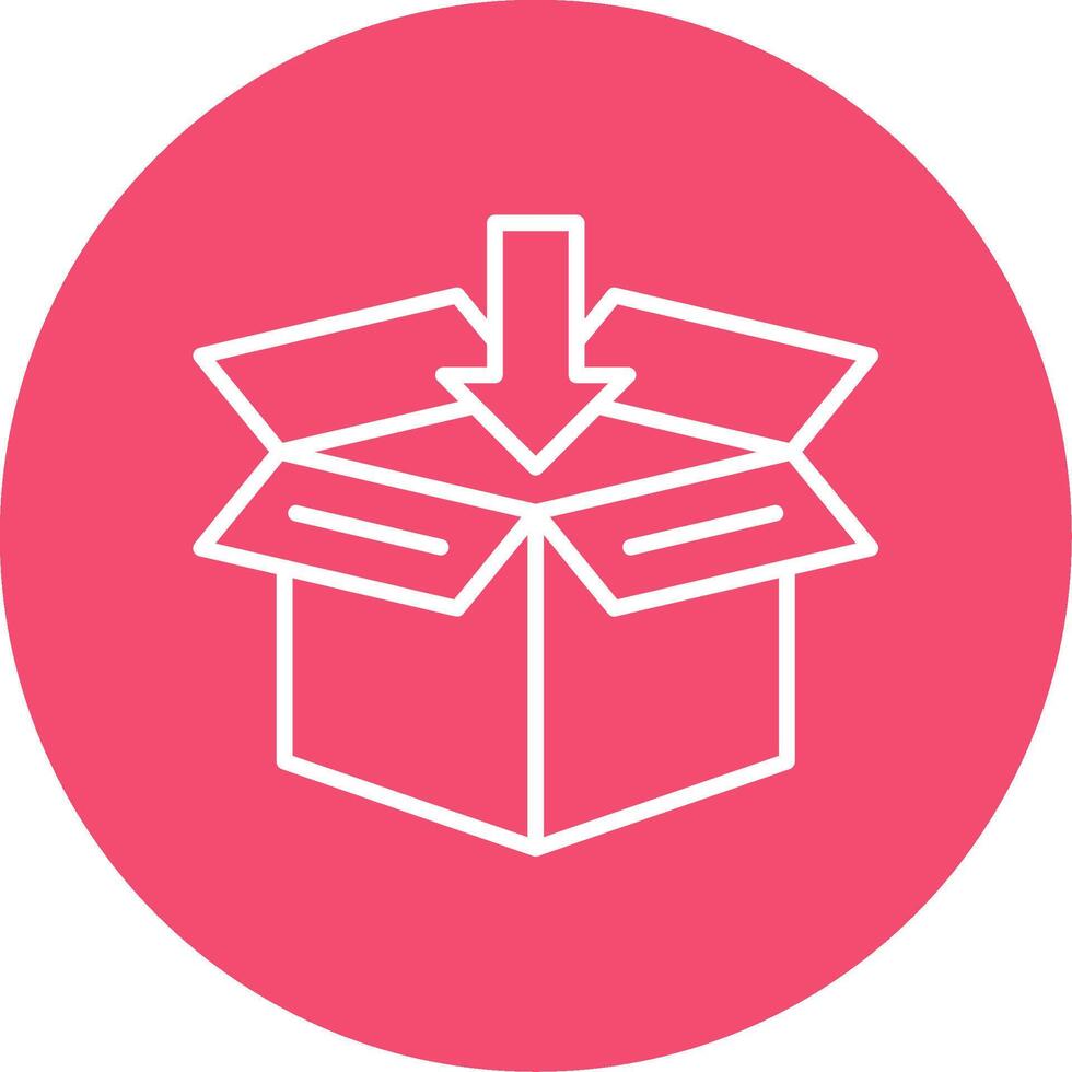 Open Box Multi Color Circle Icon vector