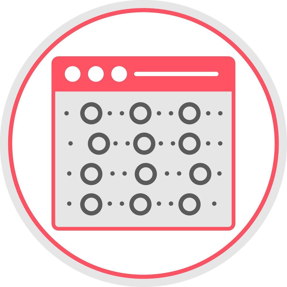 Recognition Flat Circle Icon vector