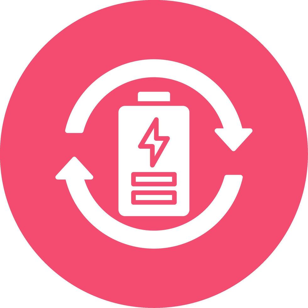 Eco Battery Multi Color Circle Icon vector