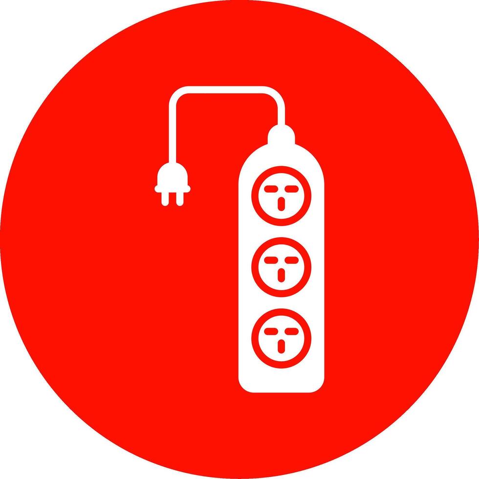 Extension Cable Multi Color Circle Icon vector