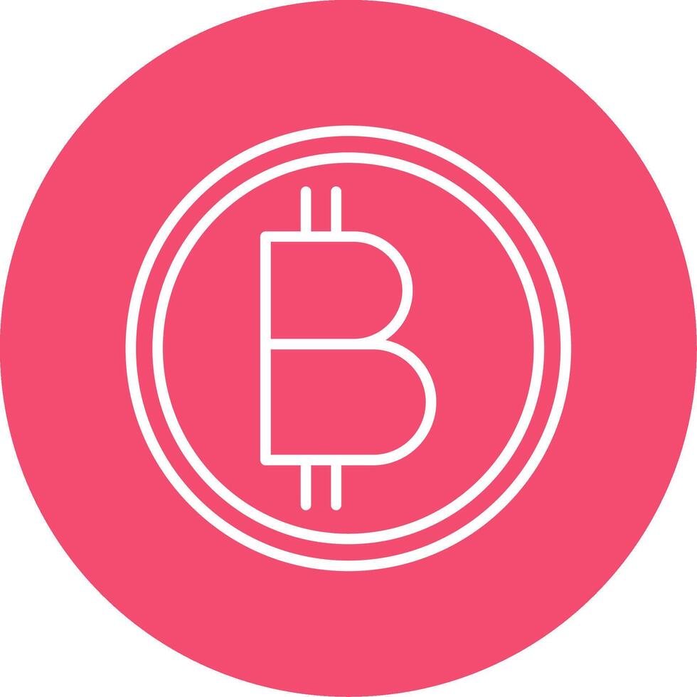Bitcoin Multi Color Circle Icon vector