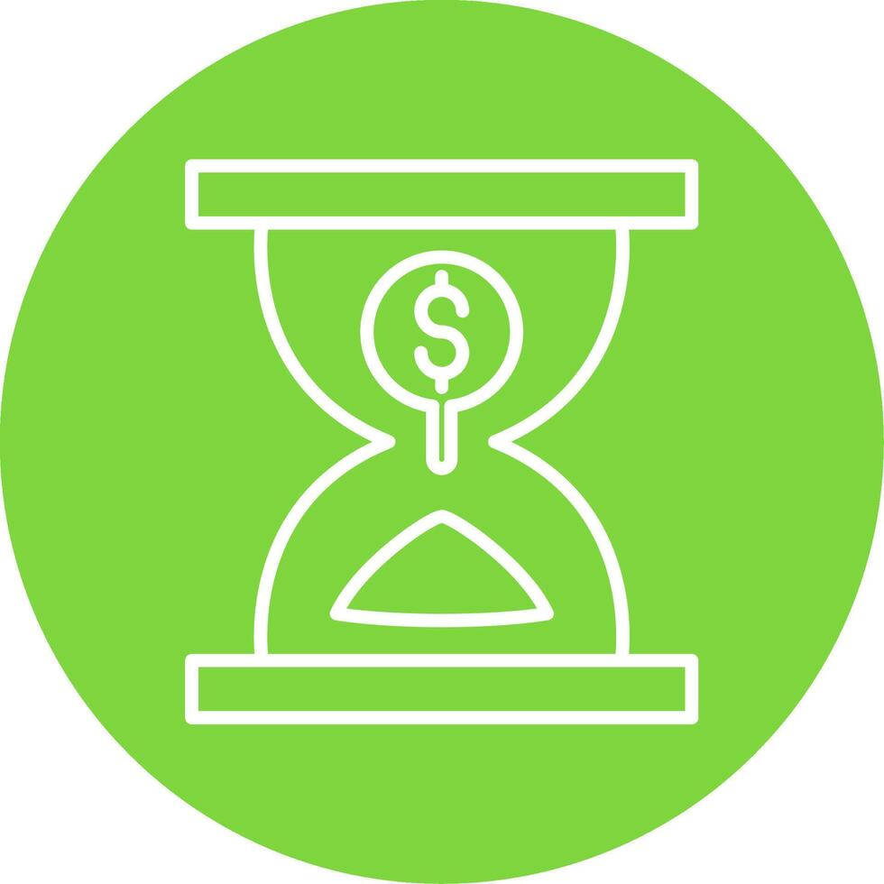 Sand Timer Multi Color Circle Icon vector