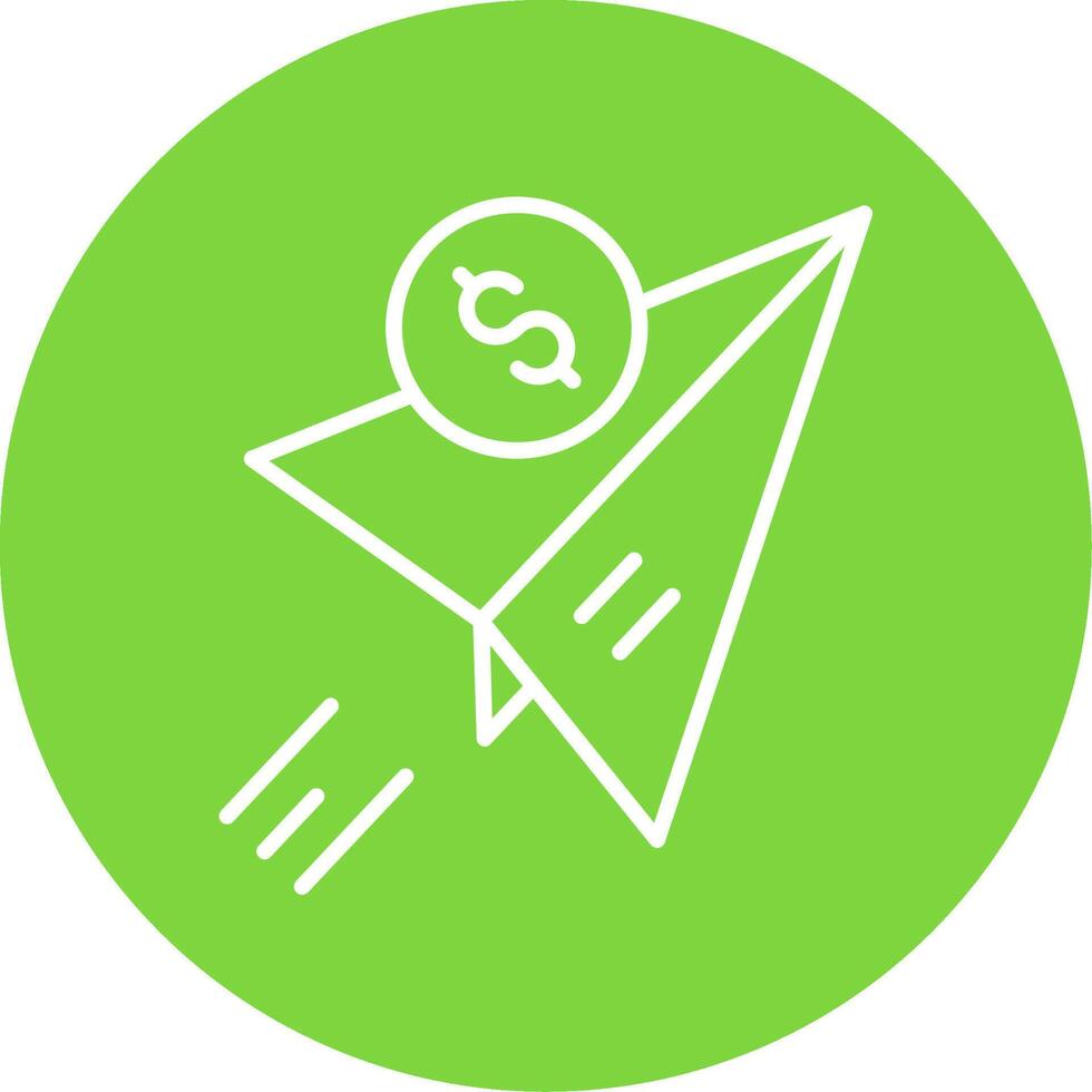 Send Money Multi Color Circle Icon vector