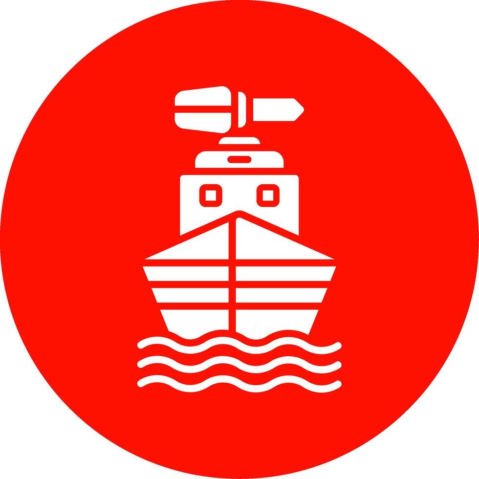barco multi color circulo icono vector