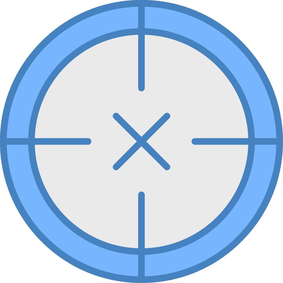 Scope Line Filled Blue Icon vector