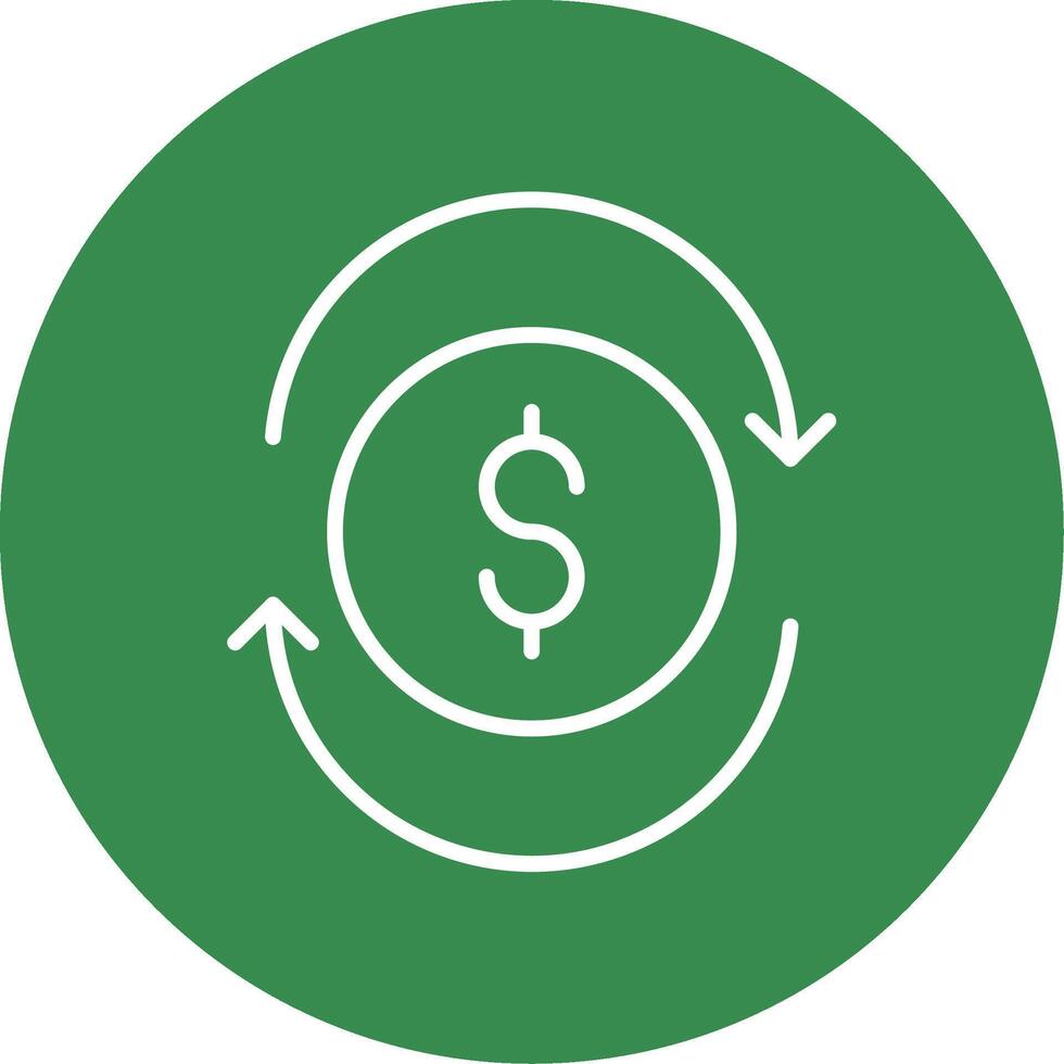 Exchange Rate Multi Color Circle Icon vector