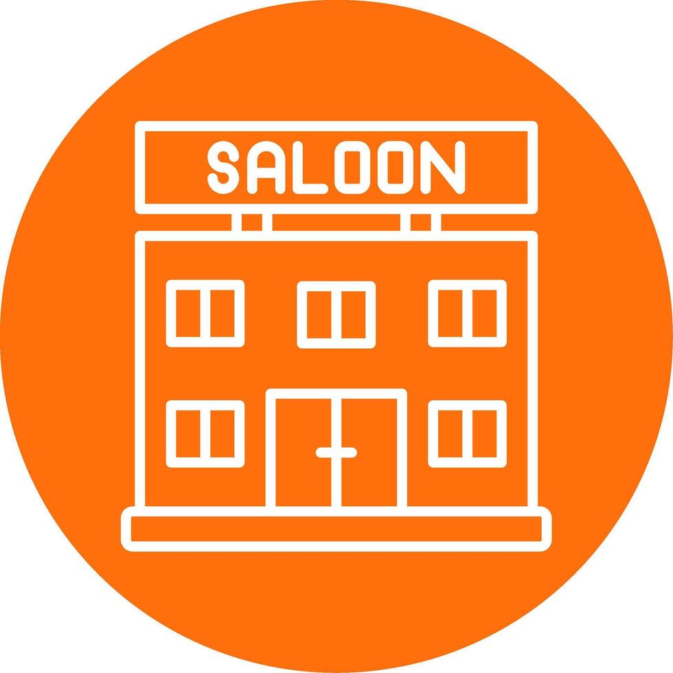 Saloon Multi Color Circle Icon vector