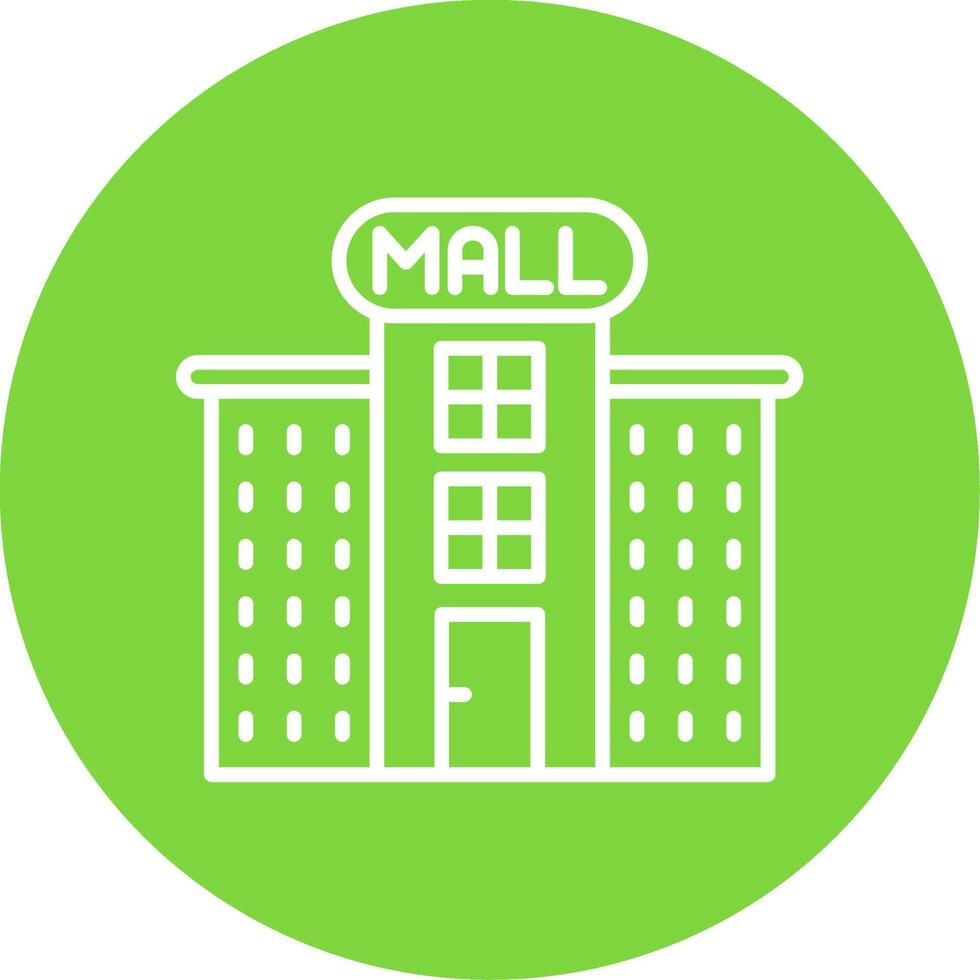 Shopping Mall Multi Color Circle Icon vector