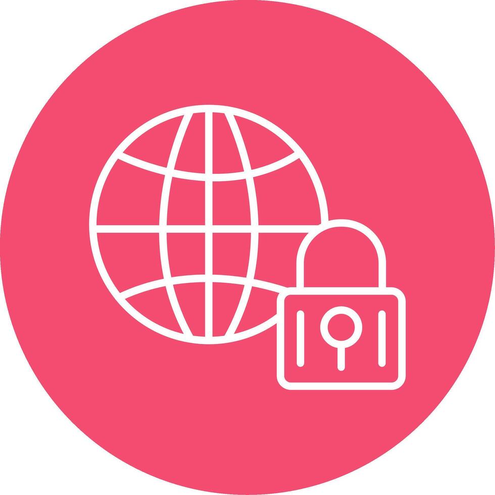 Internet Security Multi Color Circle Icon vector