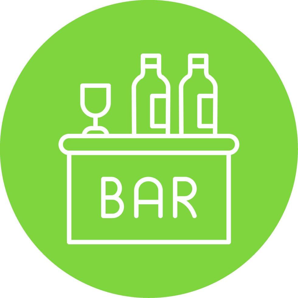 Bar Multi Color Circle Icon vector