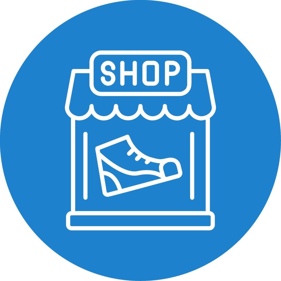 Shoe Shop Multi Color Circle Icon vector