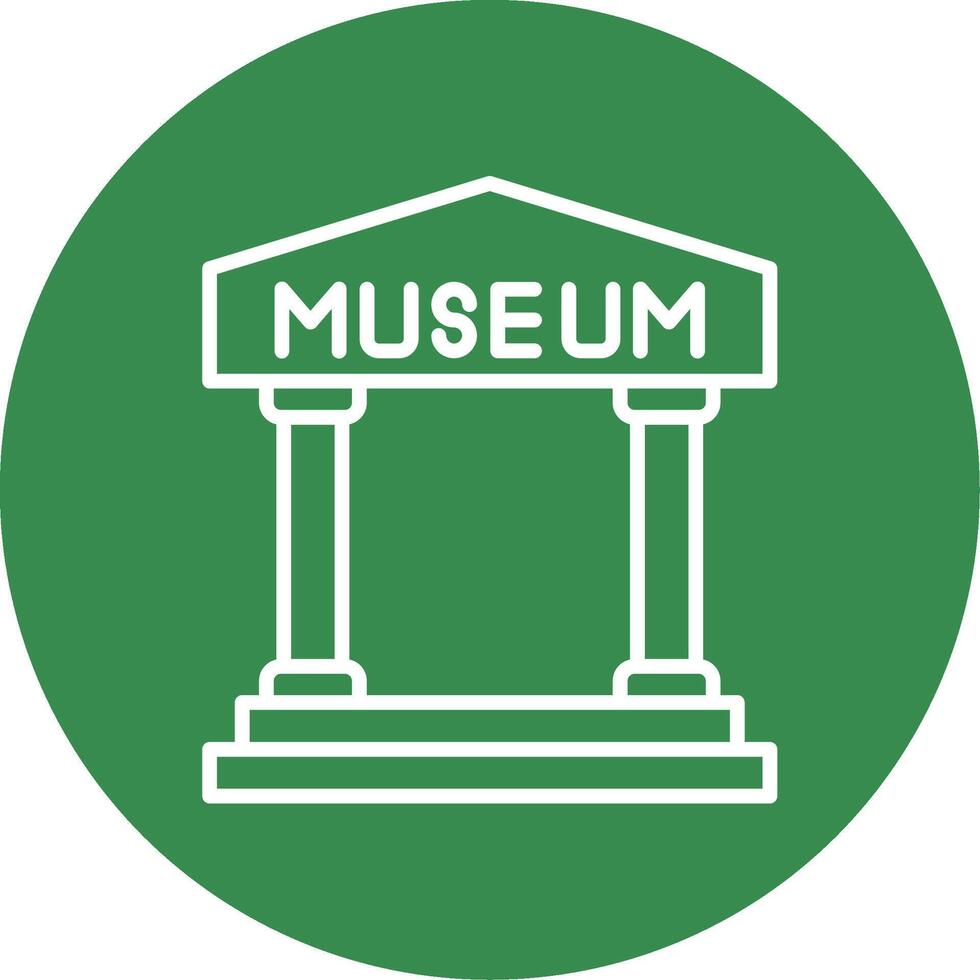 Museum Multi Color Circle Icon vector