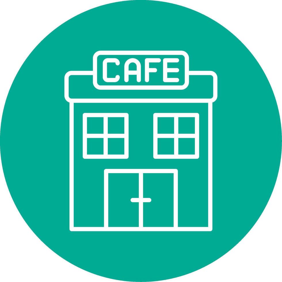 Cafe Multi Color Circle Icon vector