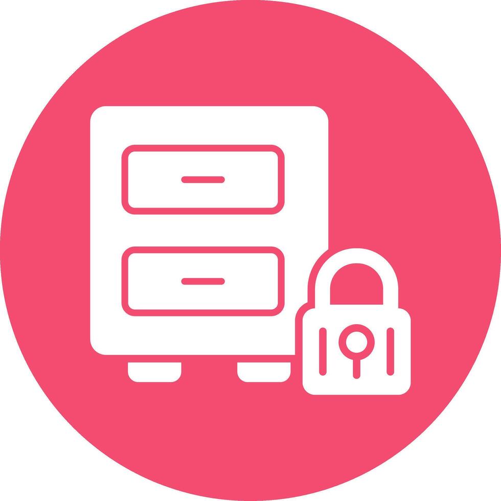 Filing Cabinet Multi Color Circle Icon vector