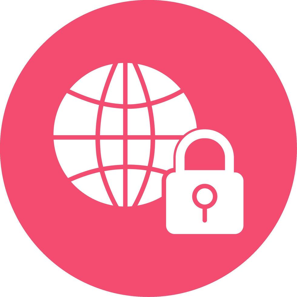 Internet Security Multi Color Circle Icon vector