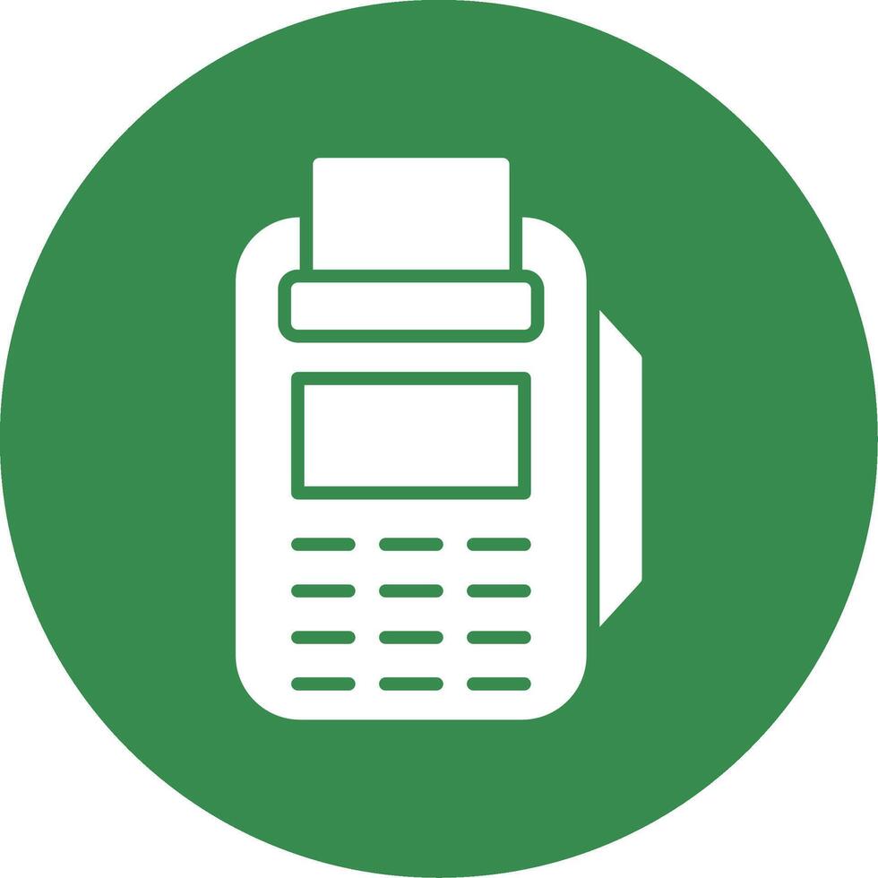 Pos Terminal Multi Color Circle Icon vector