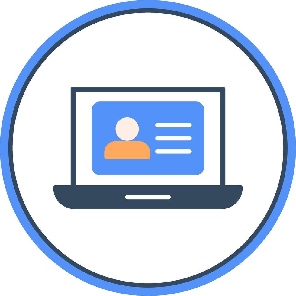 OnFlat Circle Profile Flat Circle Icon vector