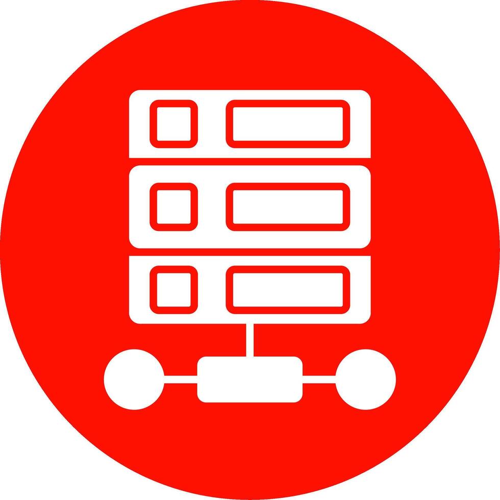 Database Multi Color Circle Icon vector