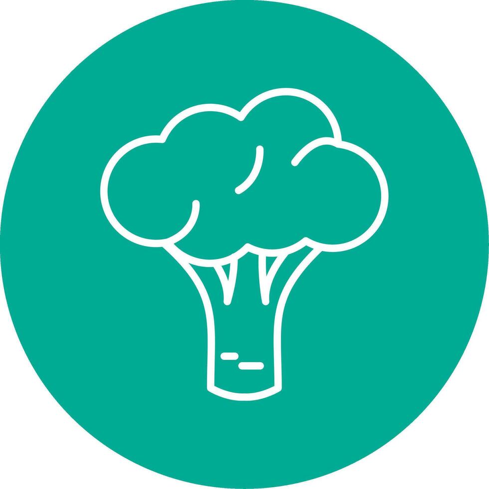 Broccoli Multi Color Circle Icon vector