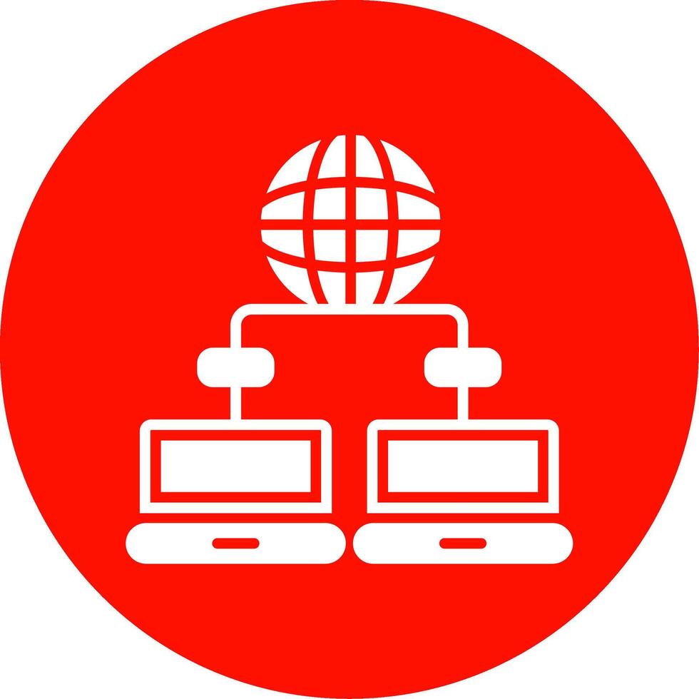 Data Network Multi Color Circle Icon vector