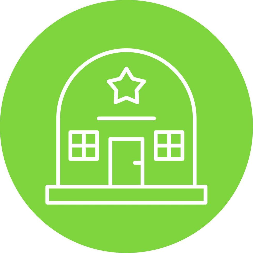 Army Base Multi Color Circle Icon vector