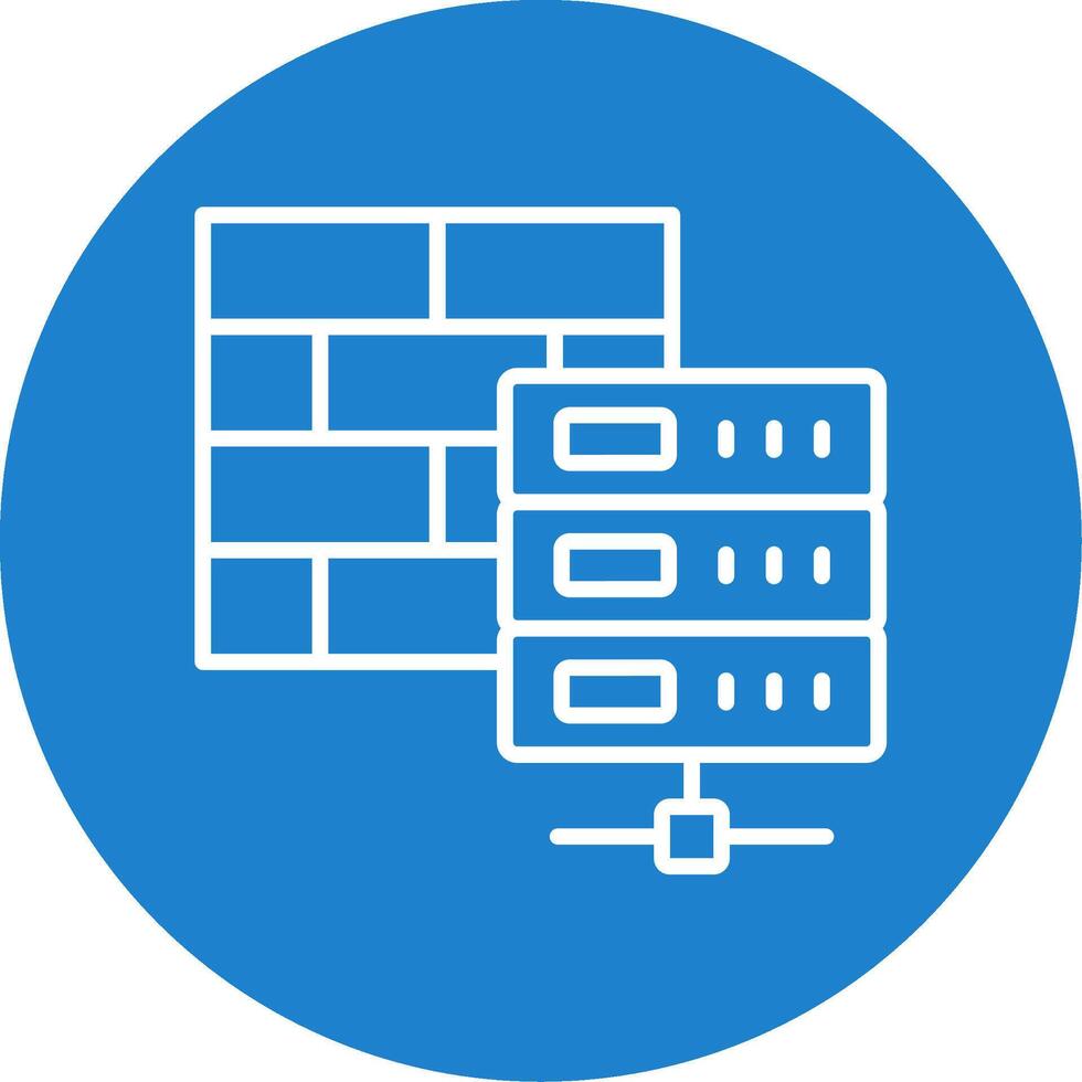 Firewall Multi Color Circle Icon vector