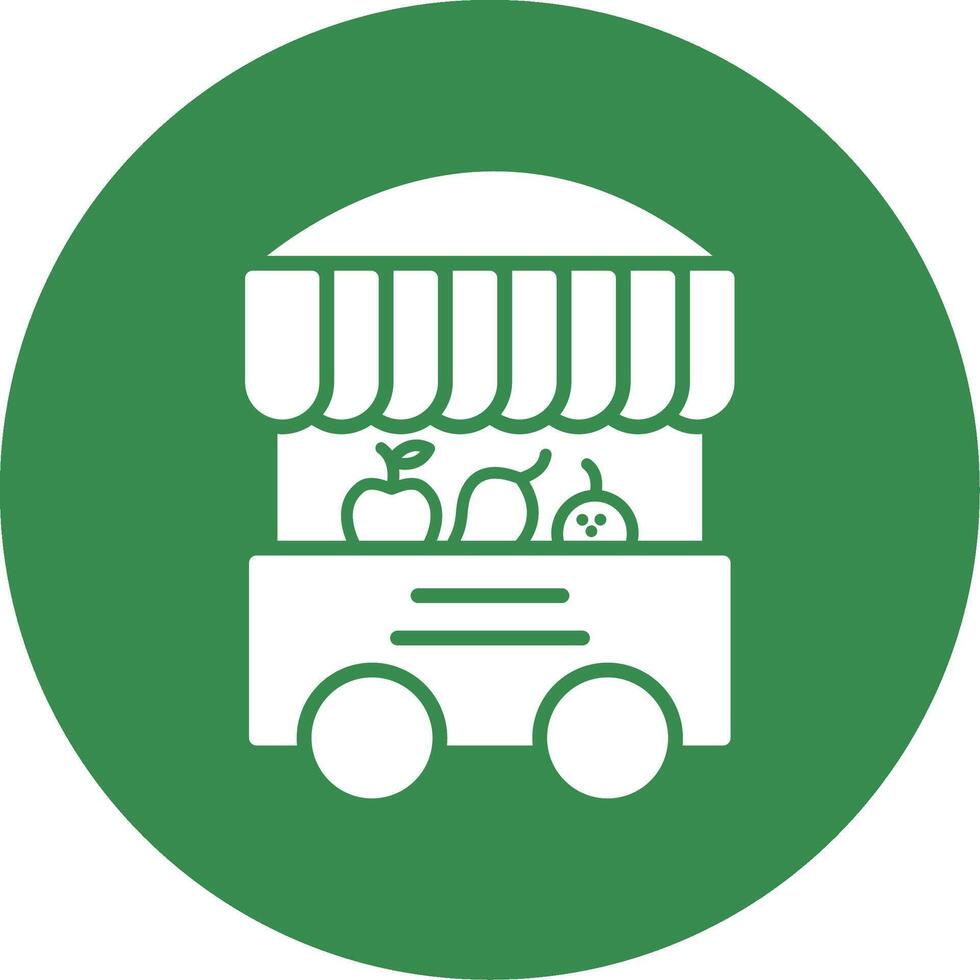 Fruit Stand Multi Color Circle Icon vector