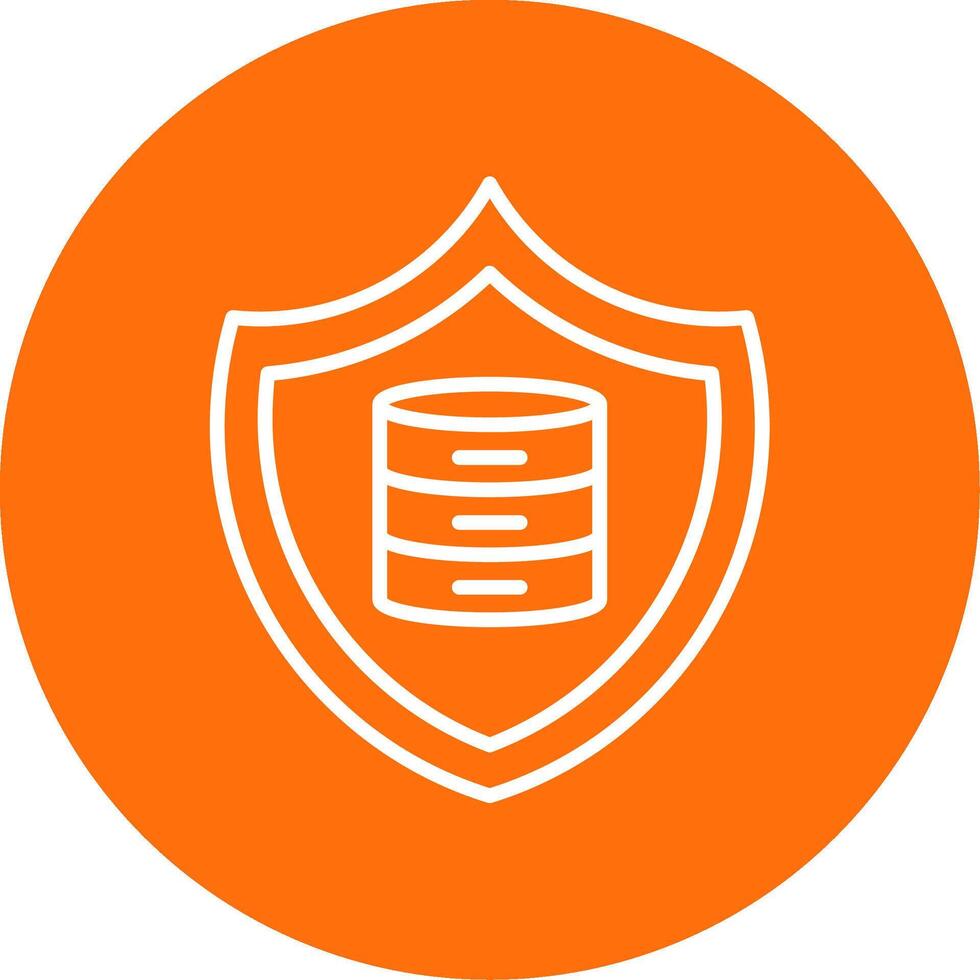 Secure Data Multi Color Circle Icon vector