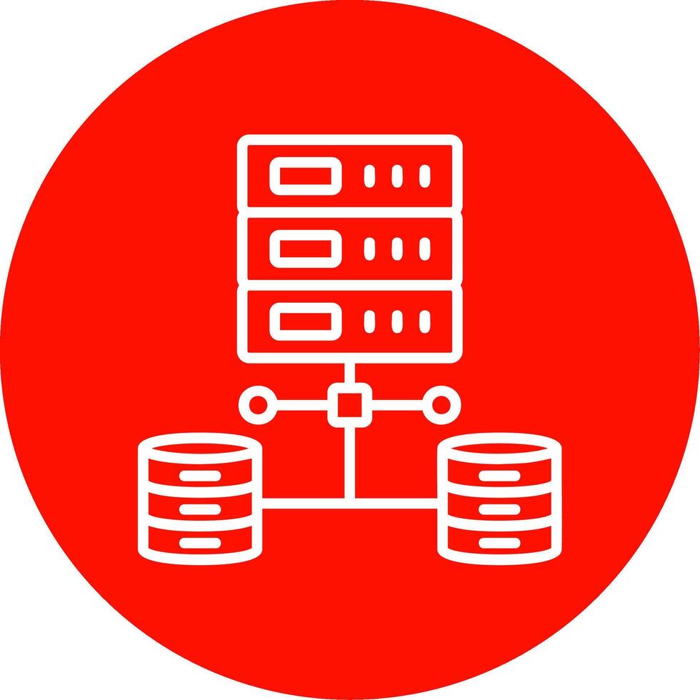 Data Network Multi Color Circle Icon vector