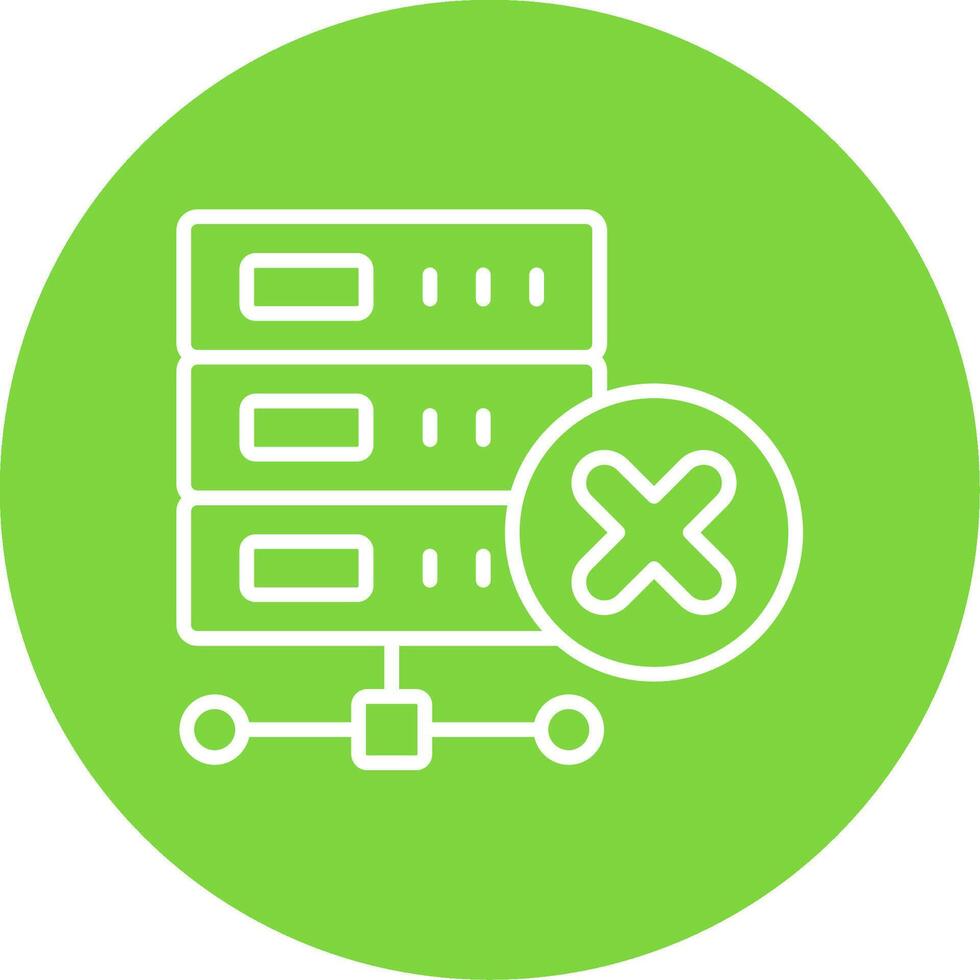 Delete Database Multi Color Circle Icon vector