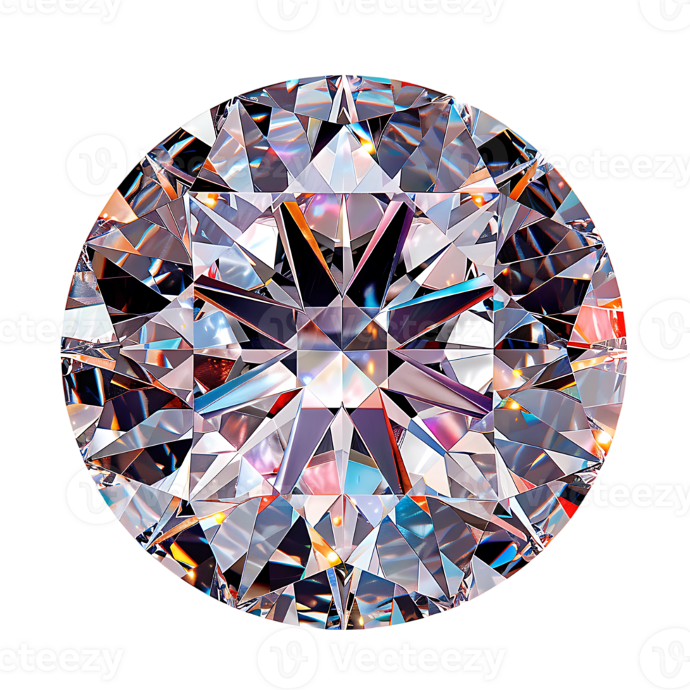 Beautiful diamond on isolated transparent background png