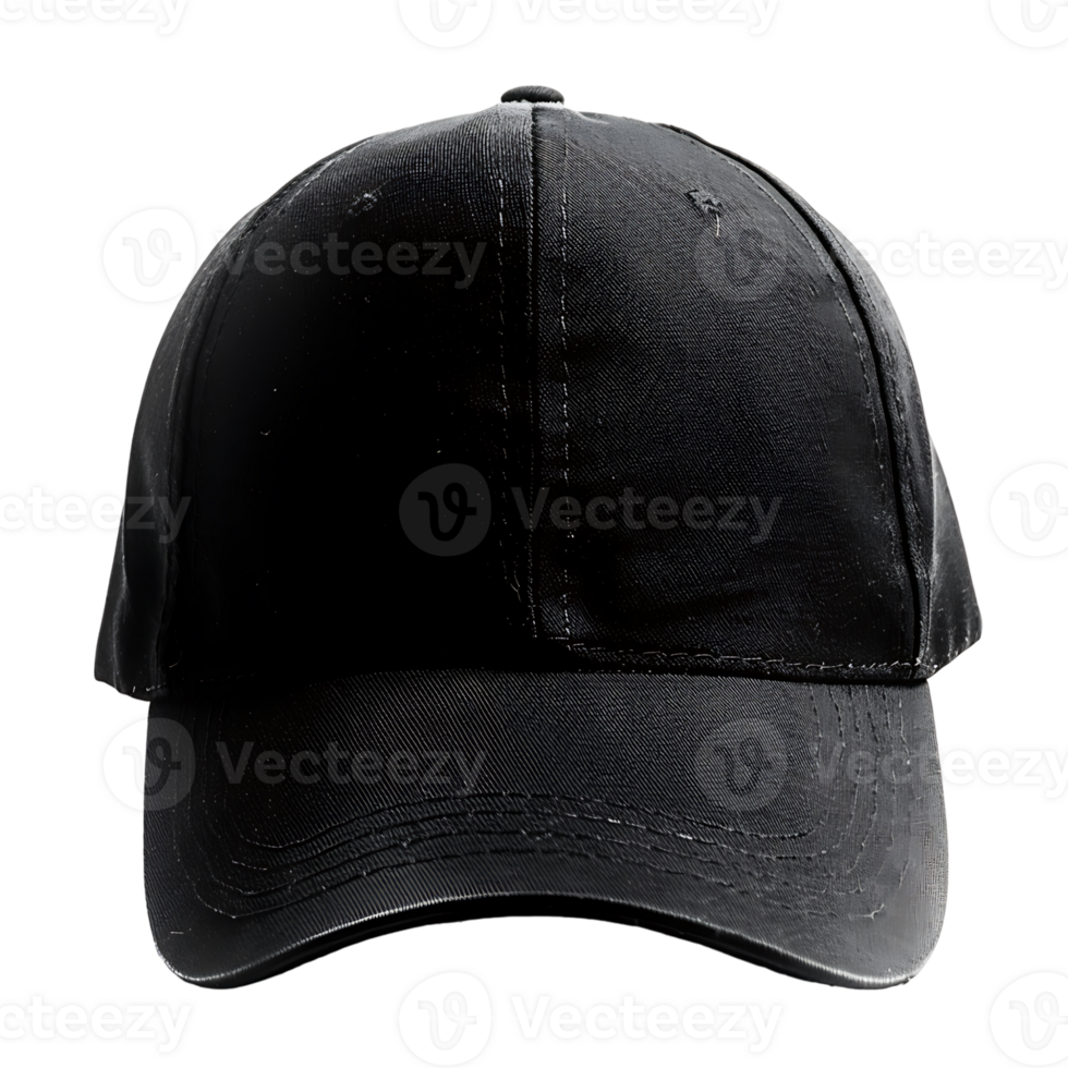 black cap on isolated transparent background png