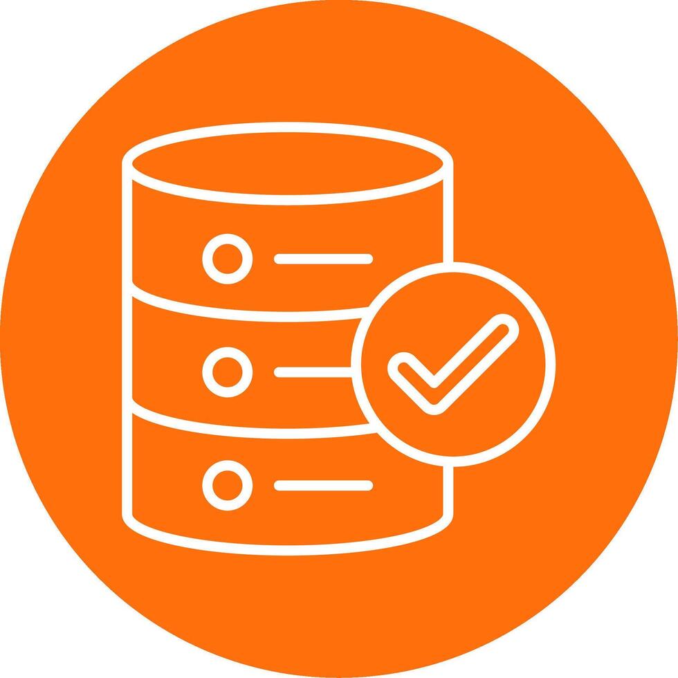 Approved Database Multi Color Circle Icon vector