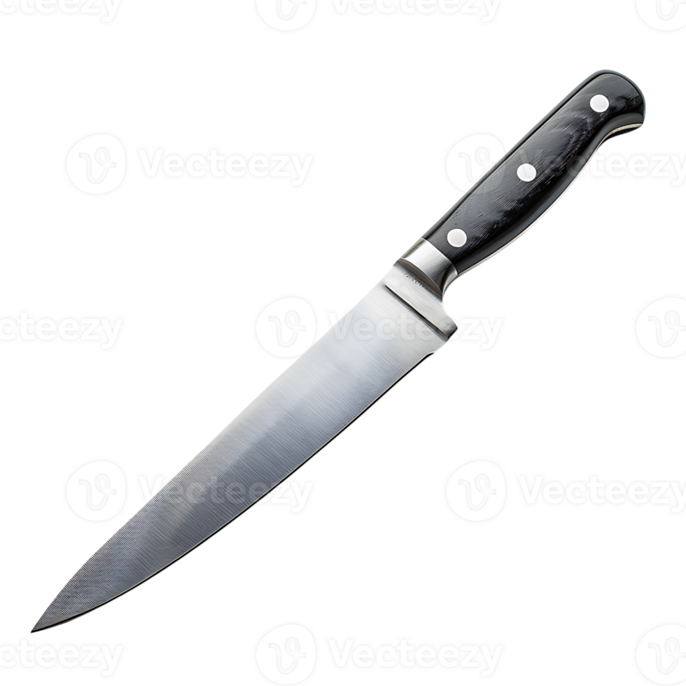 Kitchen knife on isolated transparent background png