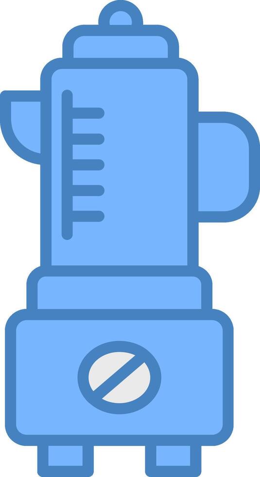 Blender Line Filled Blue Icon vector