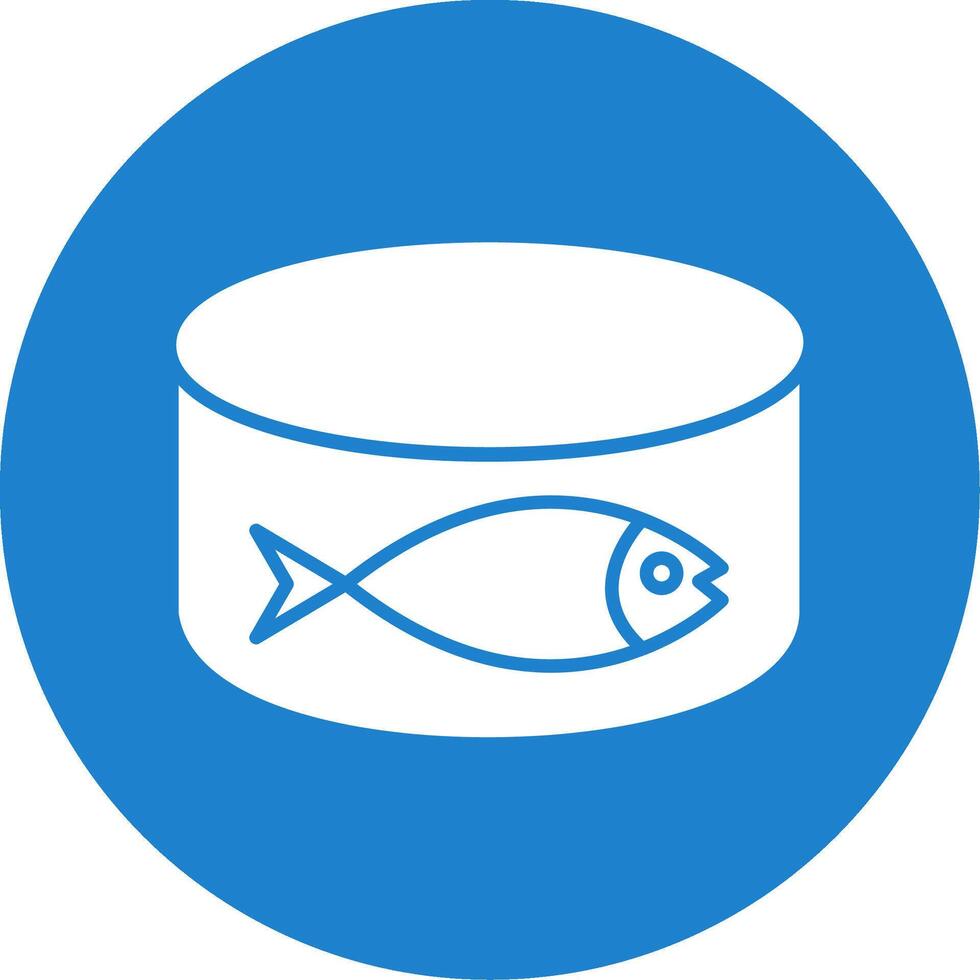Tuna Can Multi Color Circle Icon vector