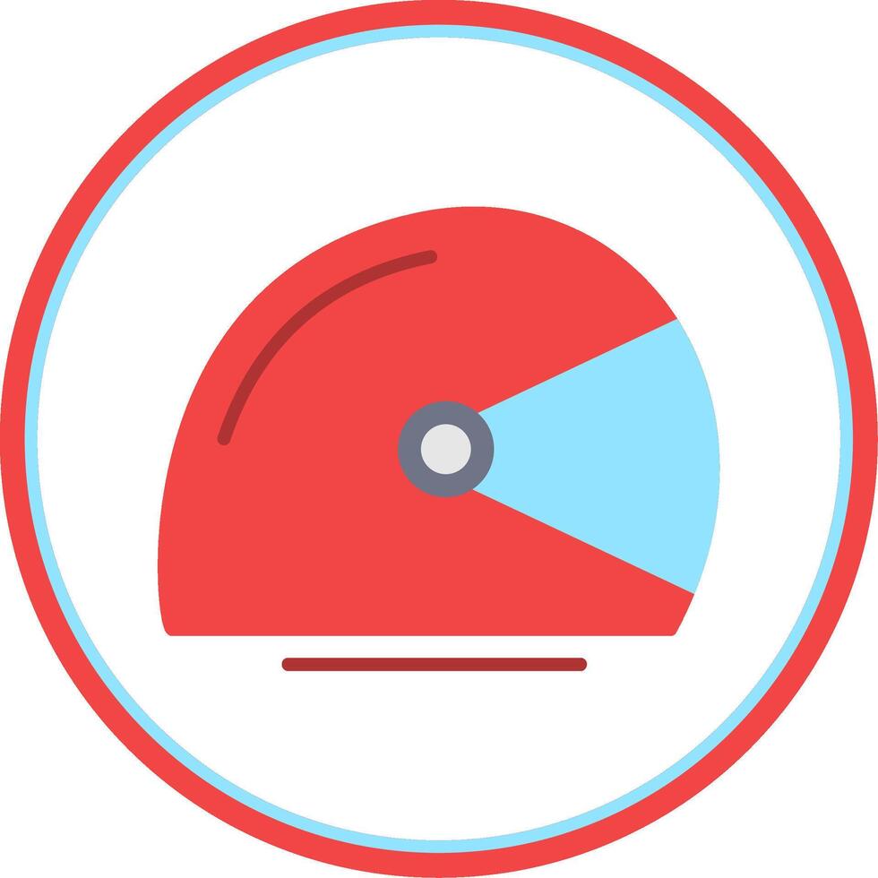 Helmet Flat Circle Icon vector