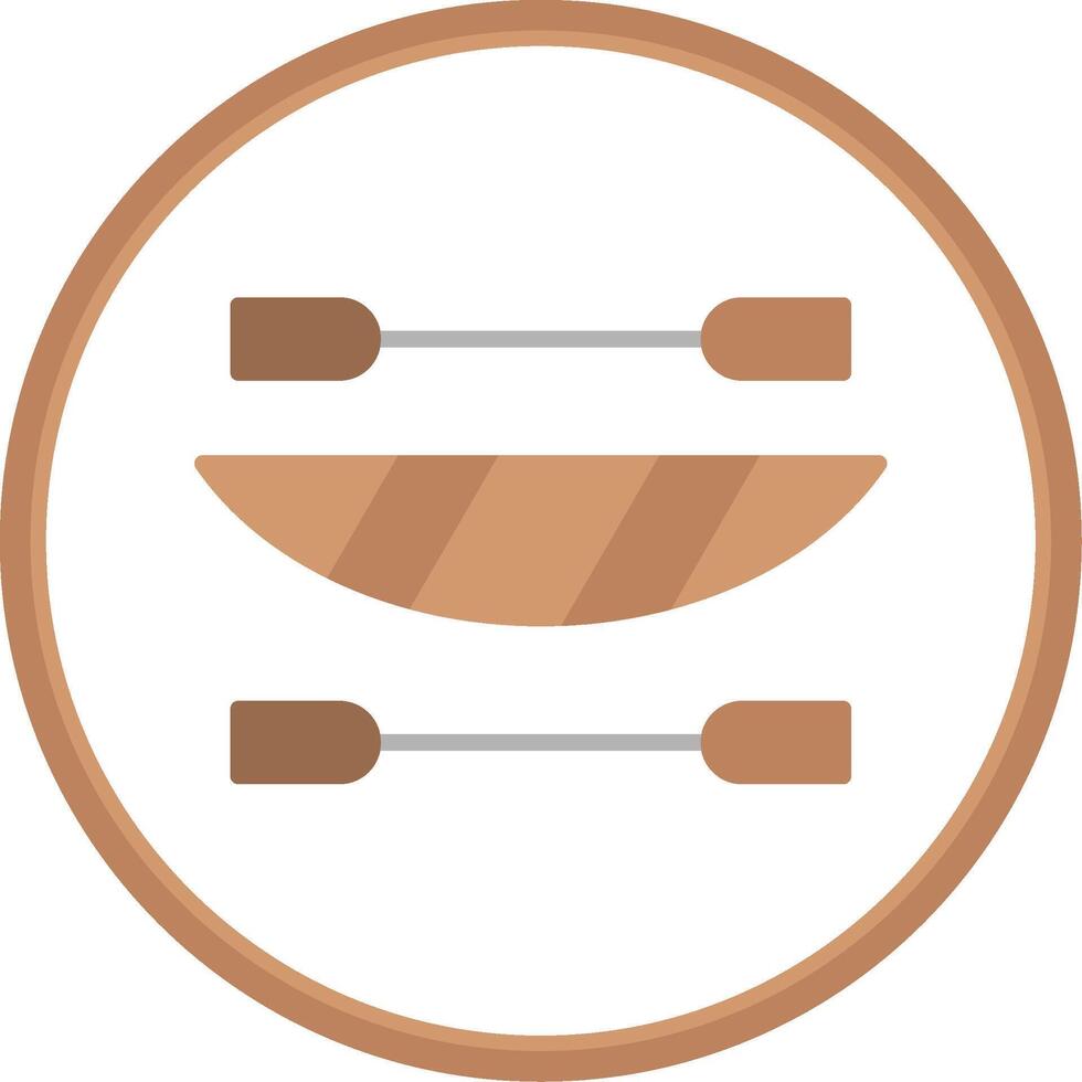 Kayak Flat Circle Icon vector