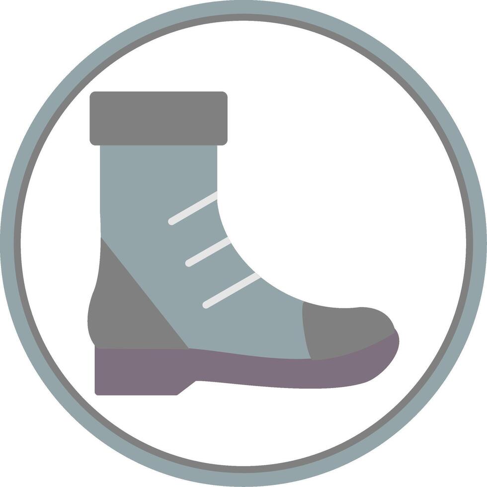 Boot Flat Circle Icon vector