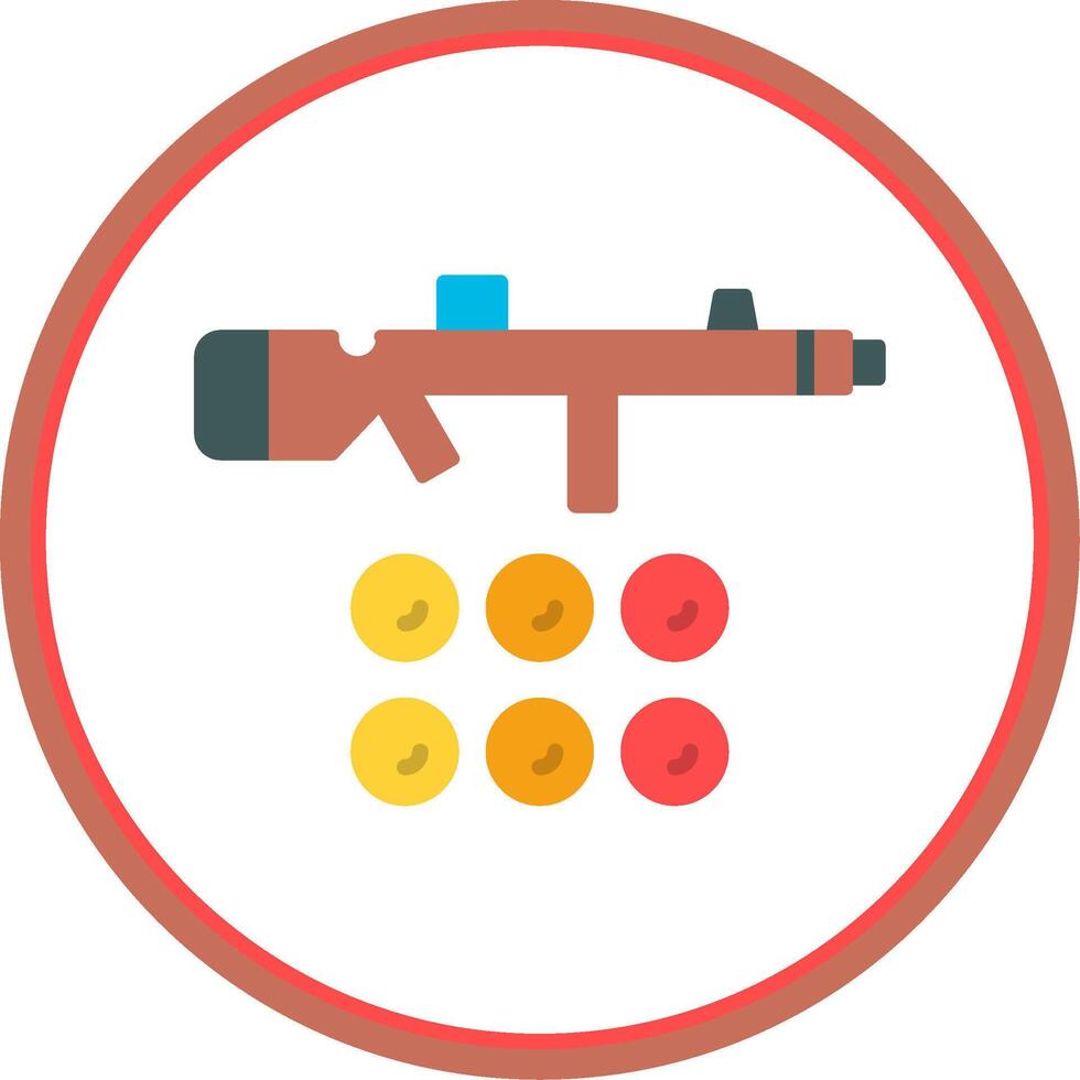 Paintball Flat Circle Icon vector