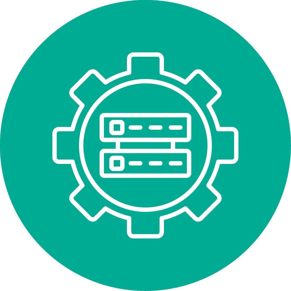 Data Management Multi Color Circle Icon vector