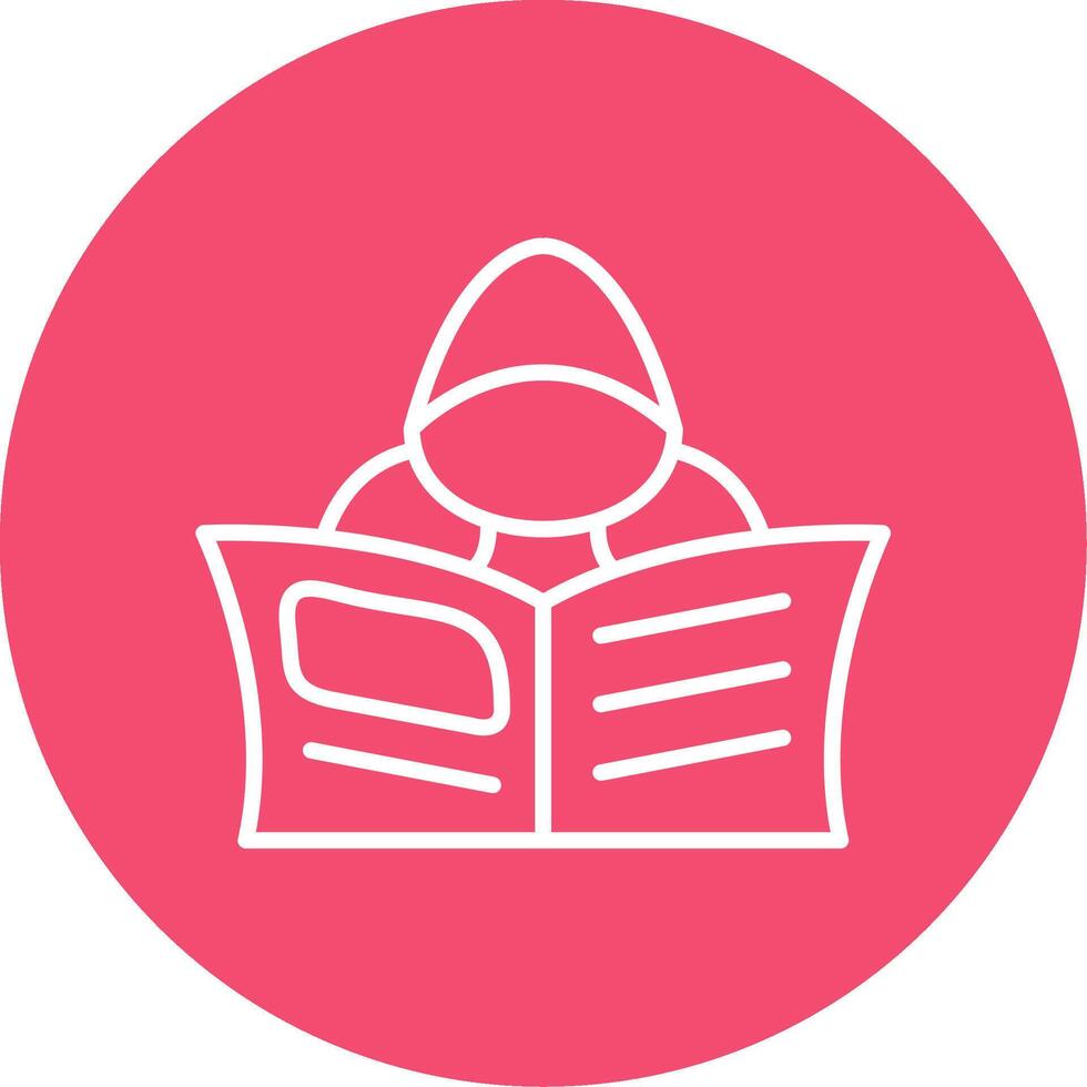 Hacker Multi Color Circle Icon vector