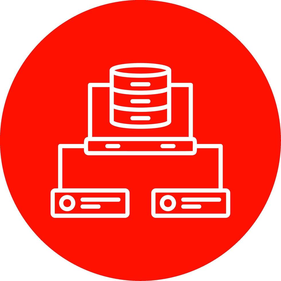 Data Network Multi Color Circle Icon vector