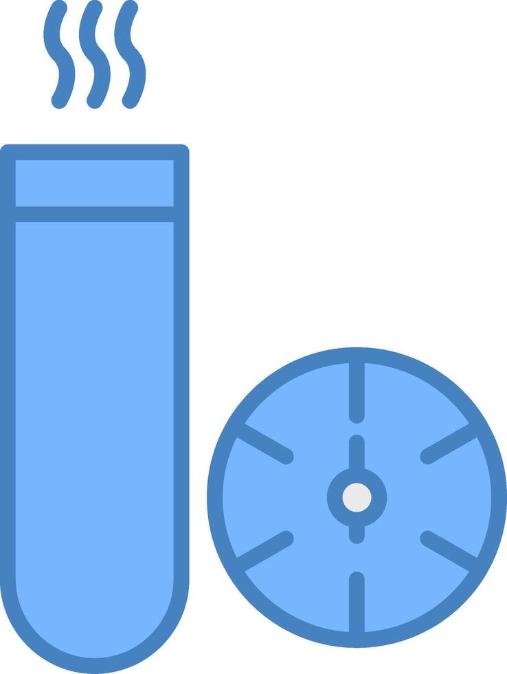 Heating Line Filled Blue Icon vector