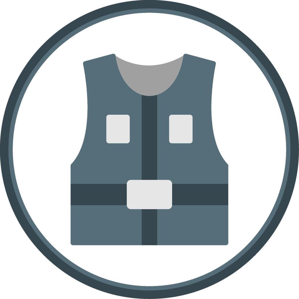 Jacket Flat Circle Icon vector
