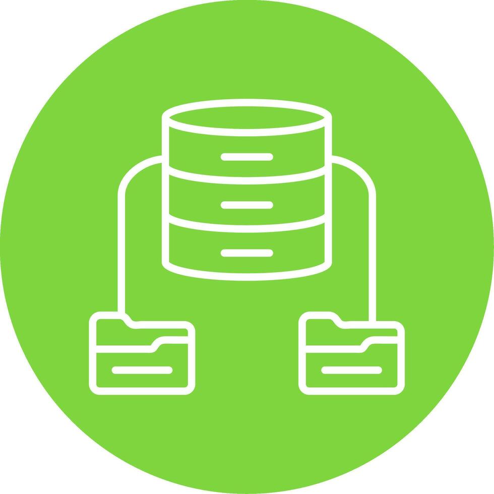 Folder Network Multi Color Circle Icon vector