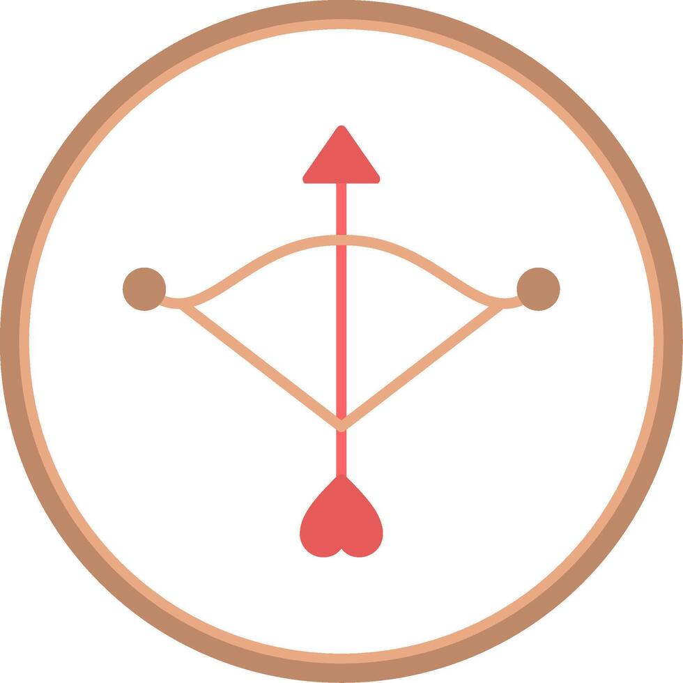 Archery Flat Circle Icon vector
