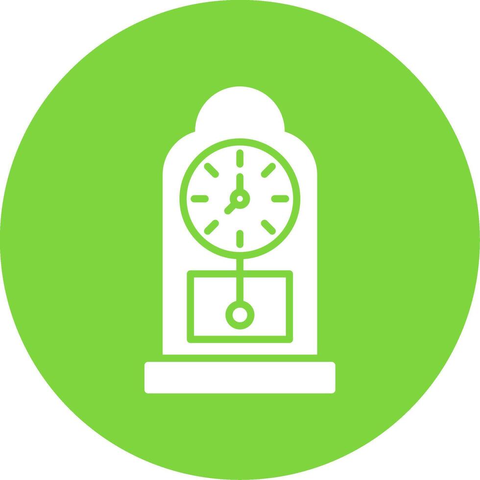 Grandfather Clock Multi Color Circle Icon vector