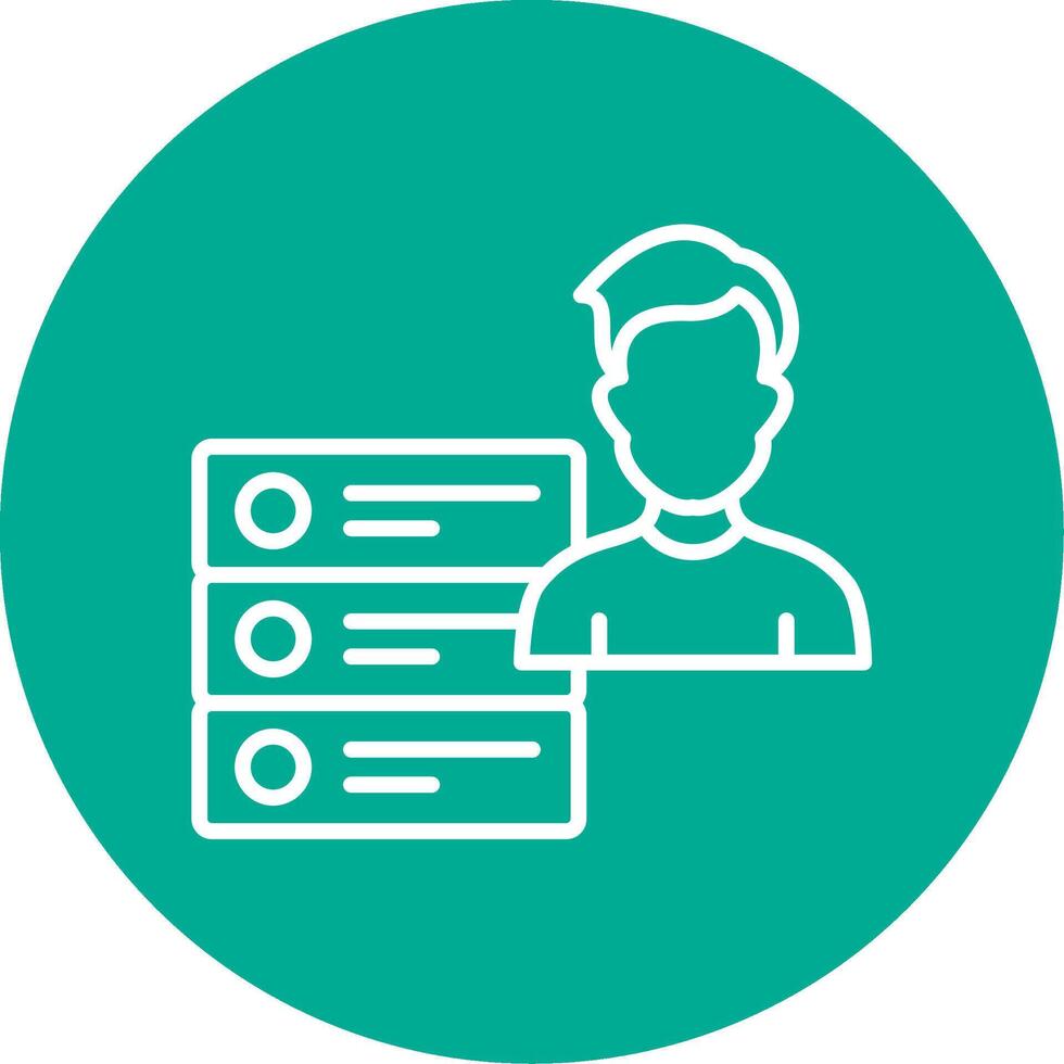 User Data Multi Color Circle Icon vector