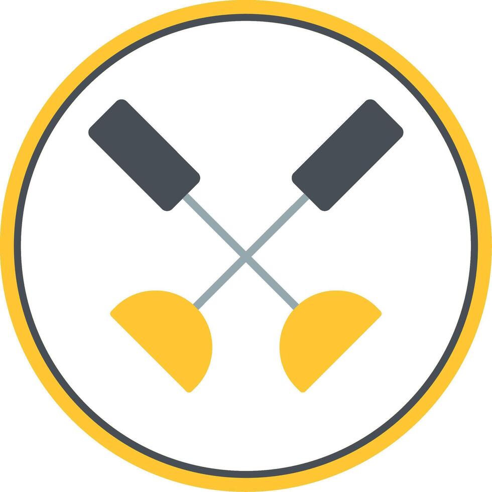 Paddle Flat Circle Icon vector